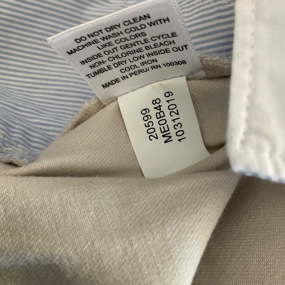 Peter Millar Pants Chino Pima Cotton flat front light Beige Stone size 38 Golf - Picture 8 of 16